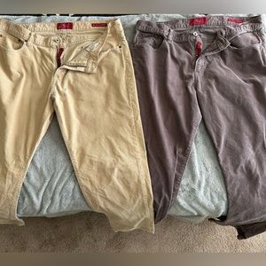 Lucky Brand Corduroy Pants Khacki and Grey 38x32